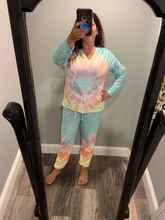 Pastel Swirl Lightweight Tiedye Lounge Set