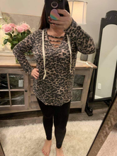 Super cute leopard hoodie made with quality French Terry - Blush/Grey