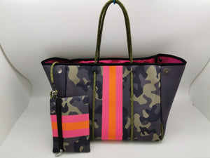 Green Camo Neoprene Tote 