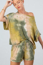 TIE DYE DOLMAN TOP N BOTTOM SET - 💚 Olive Taupe 🤎