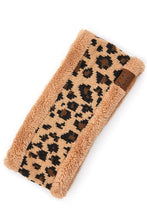 C.C Leopard Pattern Headwrap with Lining - Camel