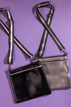 METALLIC ZIPPER NEOPRENE MESSENGER