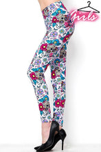 Kids Skull & Floral Print Leggings