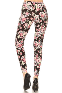 Pink Rose Bouquet - OS Leggings