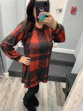 Too Good to be True Plaid Sweater Dress - Red/Black or Ivory/Black