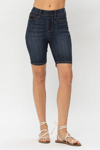 Judy Blue HW Pull On Biker Shorts