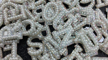 2 Inch Pearl Rhinestone Letters Adhesive Stickers - White