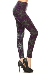 Purple Swirls OS Leggings