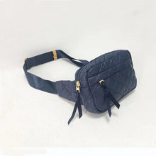 QUILTED BELT BAG FANNY BAG WAIST BAG - BLACK OR NAVY