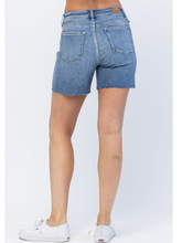 PLUS JUDY BLUE HI-WAIST EMBORIDERED POCKET CUT OFF SHORT - 15102PL