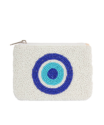 Beaded Evil Eye Coin Pouch