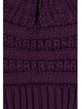 C.C Children pom pom beanie hat wholesale - Purple