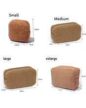 Black Teddy Sherpa Cosmetic Pouches - Assorted Sizes