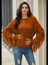 Fringe Sweater - Burgundy. clearance! Final sale!