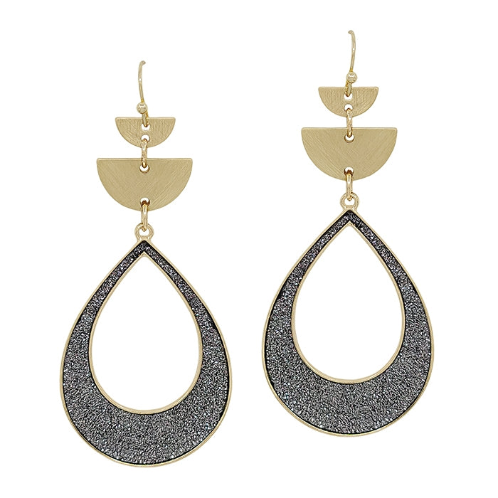 Gold and Hematite Metallic Teardrop 2