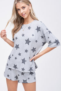 Star all over lounge wear set - Blue, Grey or Pink. Clearance! Final sale! Was $50 now only $25!