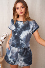 Plus Tie dye knit romper - Navy