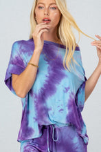 TIE DYE DOLMAN TOP N BOTTOM SET - 💚 JADE/PURPLE 💜. Clearance!