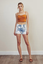 KANCAN HIGH RISE BLEACH EFFECT SHORTS