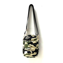 Gold Metallic Camouflage Nylon Cell phone Crossbody Shoulder Bag