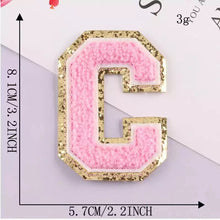 2 Inch Chenille Letters Adhesive Stickers - Light Pink