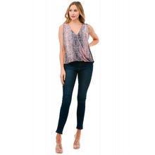 ARIELLA PRINTED SURPLICE TANK - PINK SNAKE