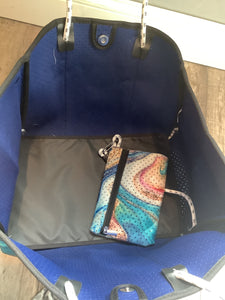 Blue Geode Neoprene Tote