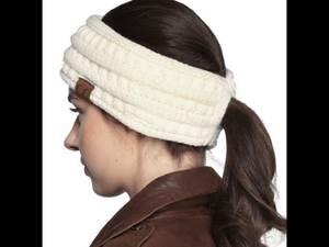 C.C Solid Ribbed Ponytail Headband