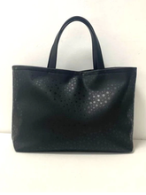 Star Printed Vegan Leather Tote