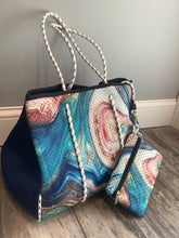 Blue Geode Neoprene Tote