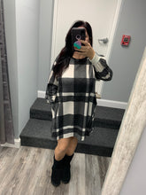 Too Good to be True Plaid Sweater Dress - Red/Black or Ivory/Black