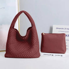 Vegan Leather Hand-Woven Tote Handbag Fashion Shoulder Top-handle Bag