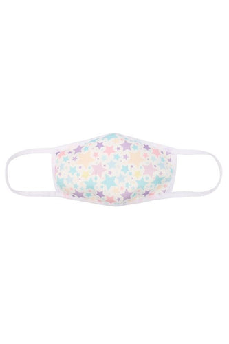 STAR PRINT ANTIMICROBIAL FACE MASK FOR KIDS