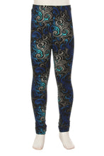 Blue Swirl - Kids Leggings