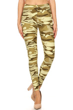 Camouflage Full Length OS Leggings Olive Blend