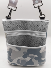 Grey Camo Neoprene Crossbody