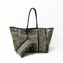 Bandana Neoprene Tote - Olive