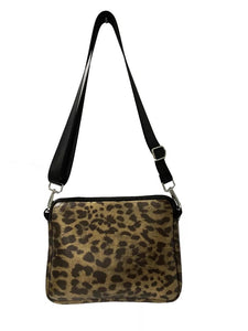 Small Neoprene Crossbody with Strap - Camoflauge or Leopard Metallic