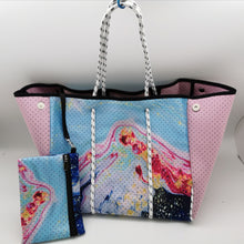 Light Pink Mix Geode Neoprene Tote