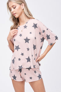 Star all over lounge wear set - Blue, Grey or Pink. Clearance! Final sale! Was $50 now only $25!
