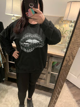 High quality sweatshirts with leopard lace lip - Black, Charcoal or Grey