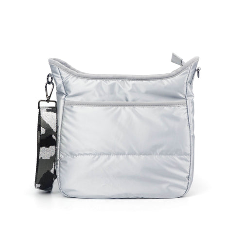 Silver Puffer Crossbody