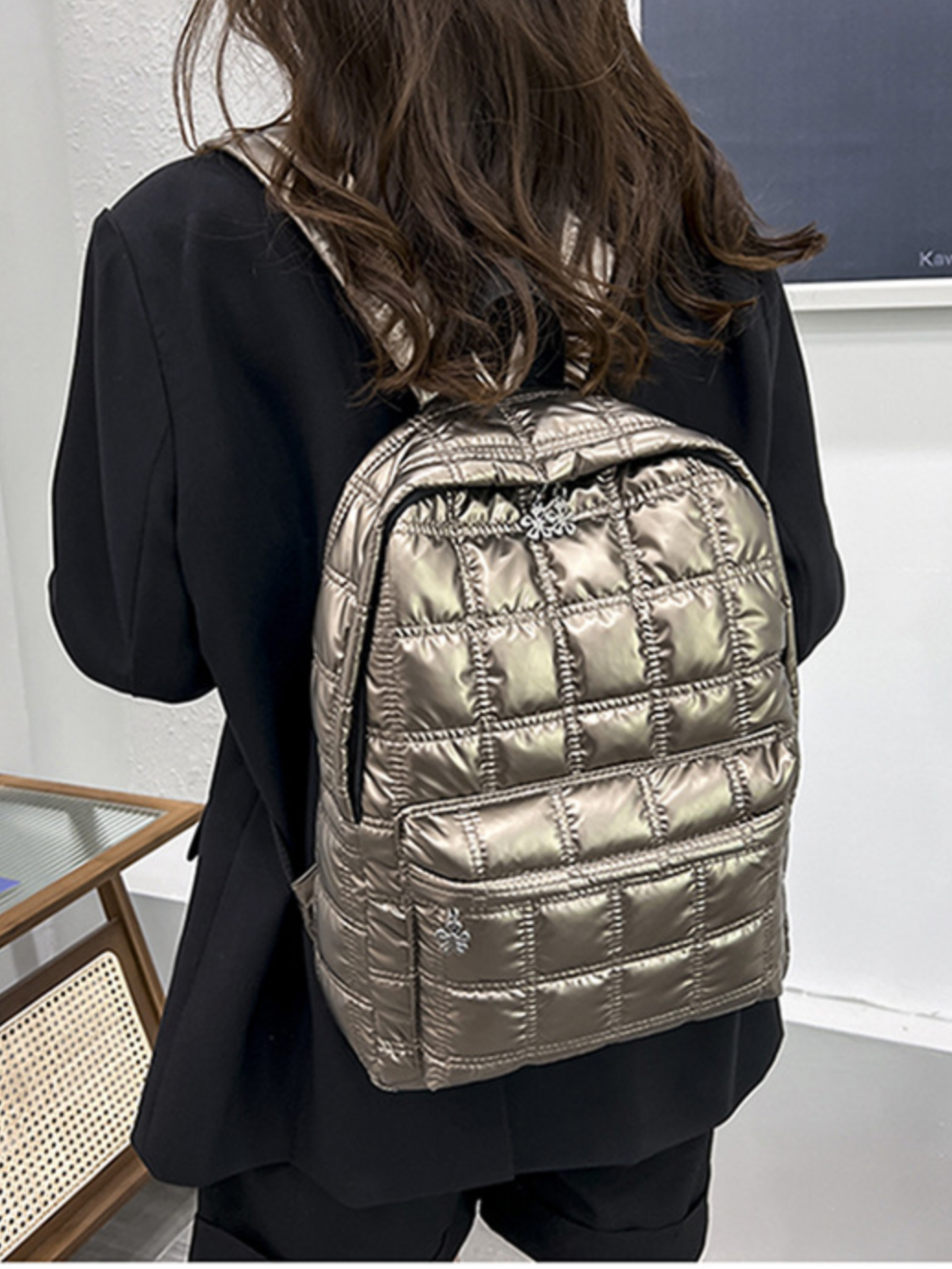 Metallic Quilted Puffer Backpack - Assorted Colors – Peace Love