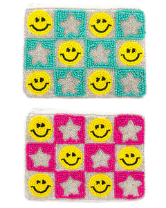 Smile Face & Star Coin Pouch