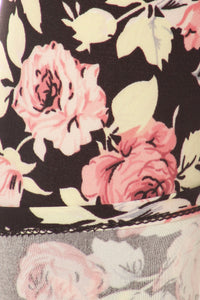 Pink Rose Bouquet - OS Leggings