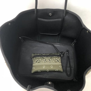 Bandana Neoprene Tote - Olive