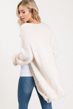 COZY SOFT POPCORN CARDIGAN - BLACK