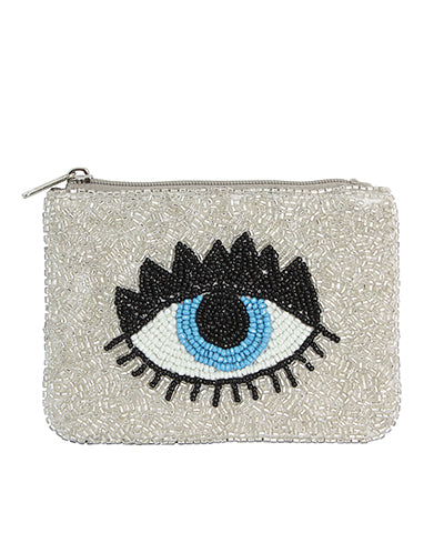 Beaded Evil Eye Coin Pouch