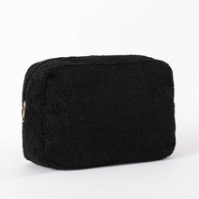 Black Teddy Sherpa Cosmetic Pouches - Assorted Sizes