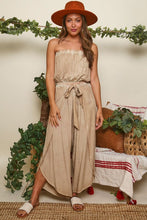 Off Shoulder Washed Jumpsuit - Beige or Ice Green